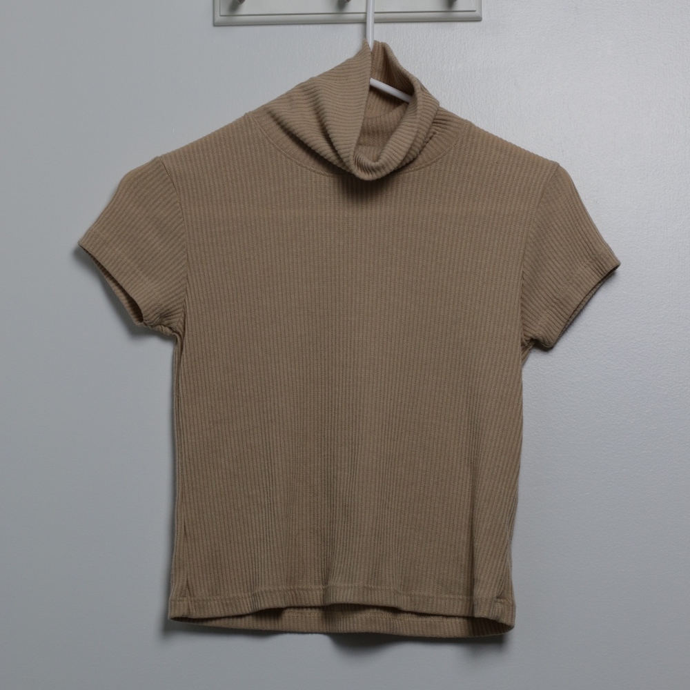 Brandy Melville Nude Turtleneck T Shirt